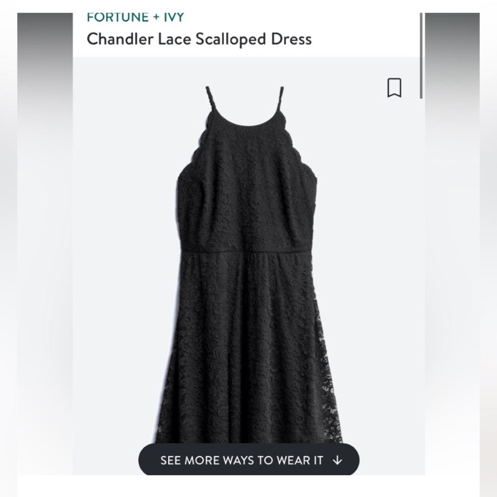 Fortune & Ivy plus size Chandler Lace Scalloped dress. Worn 2x . Retail 99